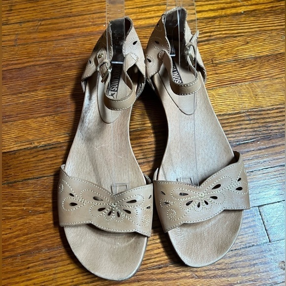 Pikolinos Ankle Strap Leather Sandals with Padded footbed  Size 40 (US9/9.5) - Picture 1 of 7